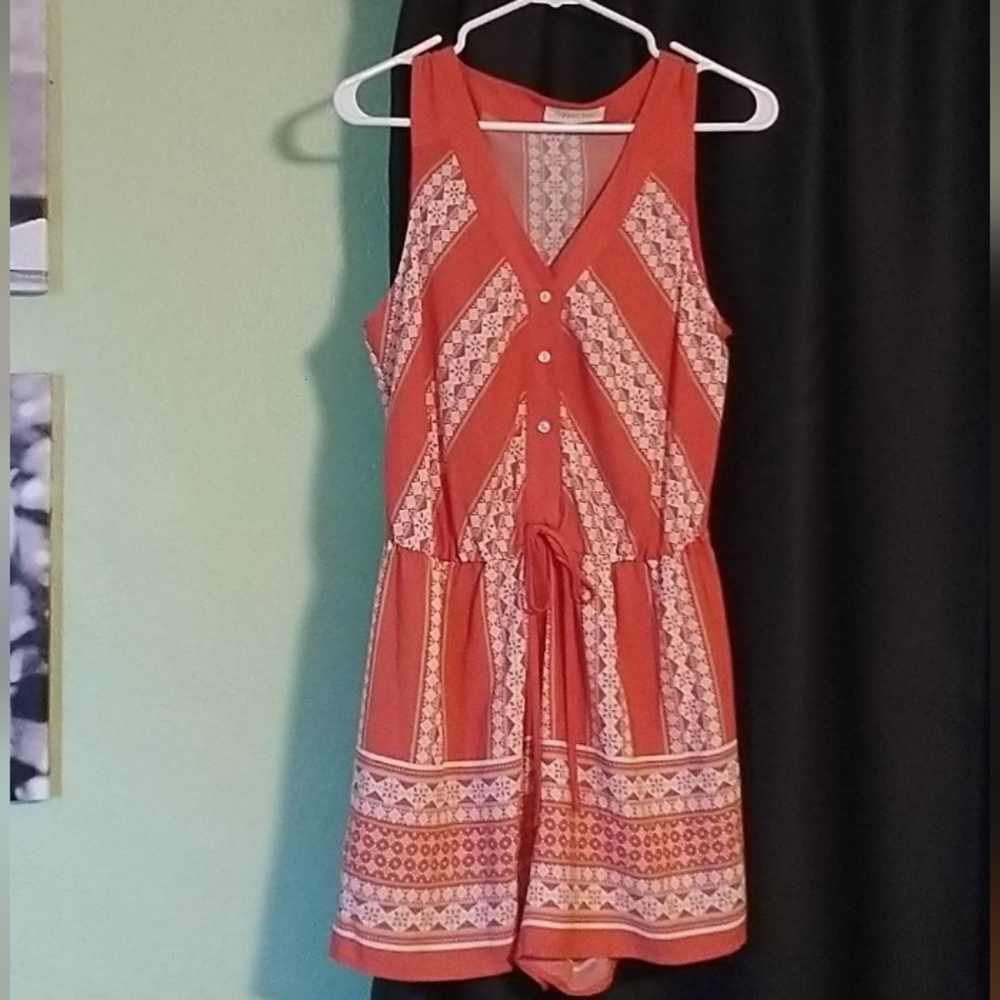 Copper Key Sleeveless  Romper